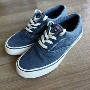 Sperry x PFLAG Striper II CVO Mens Pride Denim Sneakers Blue STS25280 Size 7